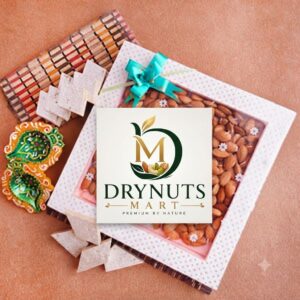 Kaju Katali and Dry Fruits combo with Diya