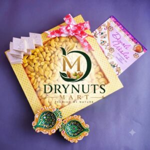 Kaju Dry fruits with Kaju Katali Combo with Diwali card