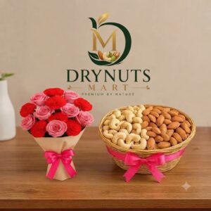 Pink Flowers and Dryfruit