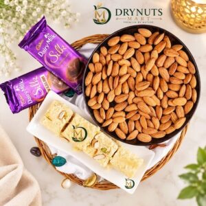 Soan Papdi with Almonds & 2 Silk Chocolates Hamper Most Loved